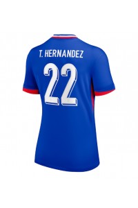 Frankrijk Theo Hernandez #22 Voetbaltruitje Thuis tenue Dames EK 2024 Korte Mouw